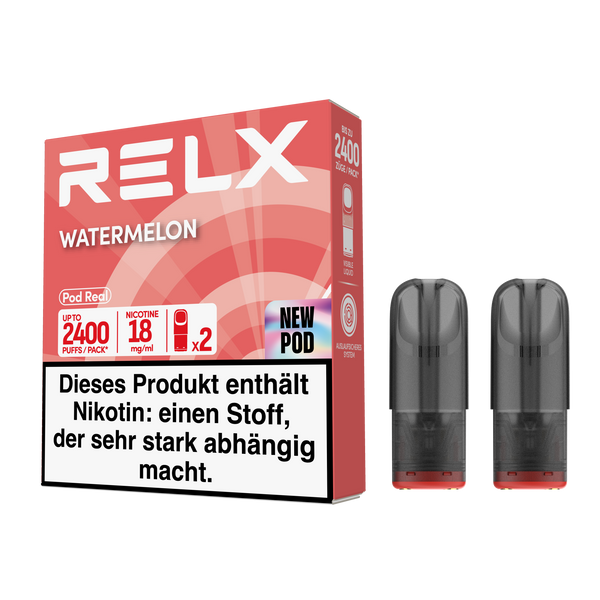 Experience RELX Germany Closed System RELX Pod Real Watermelon Flavor Flavour Vape Pod 18mg/ml Nicotine Strength E-cigarette Pods
