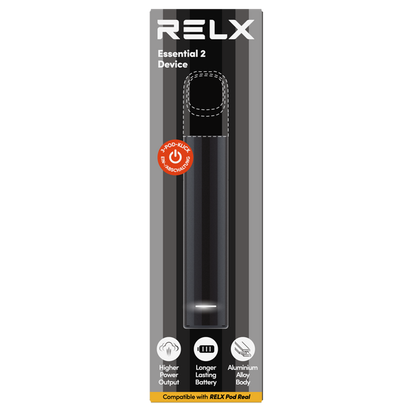 Check out RELX Germany Closed System RELX Essential 2 Device Black Color Colour Vape Device Clearer indicator light Vape Pen
