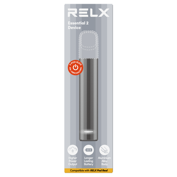 Check out RELX Germany Closed System RELX Essential 2 Device Grey Color Colour Vape Device Longer lasting battery Vape Pen
